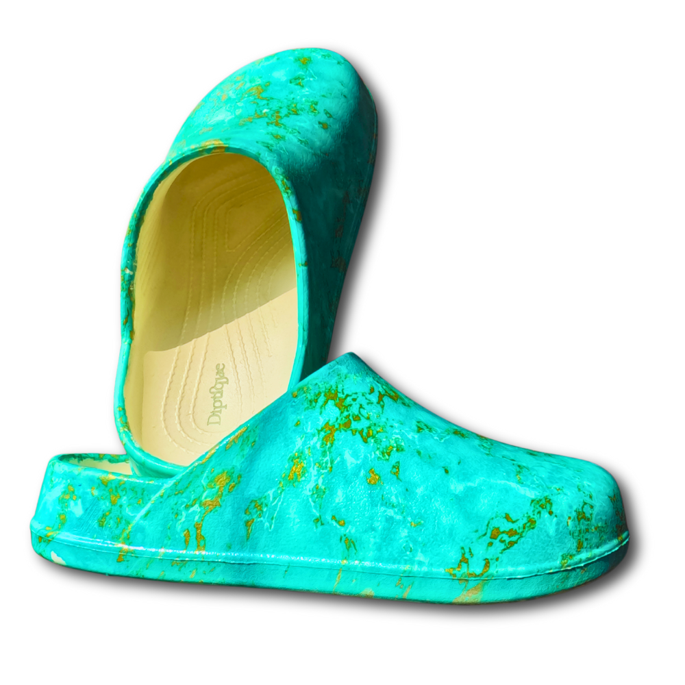 Aqua Patina Clogs – Echoes of the Deep