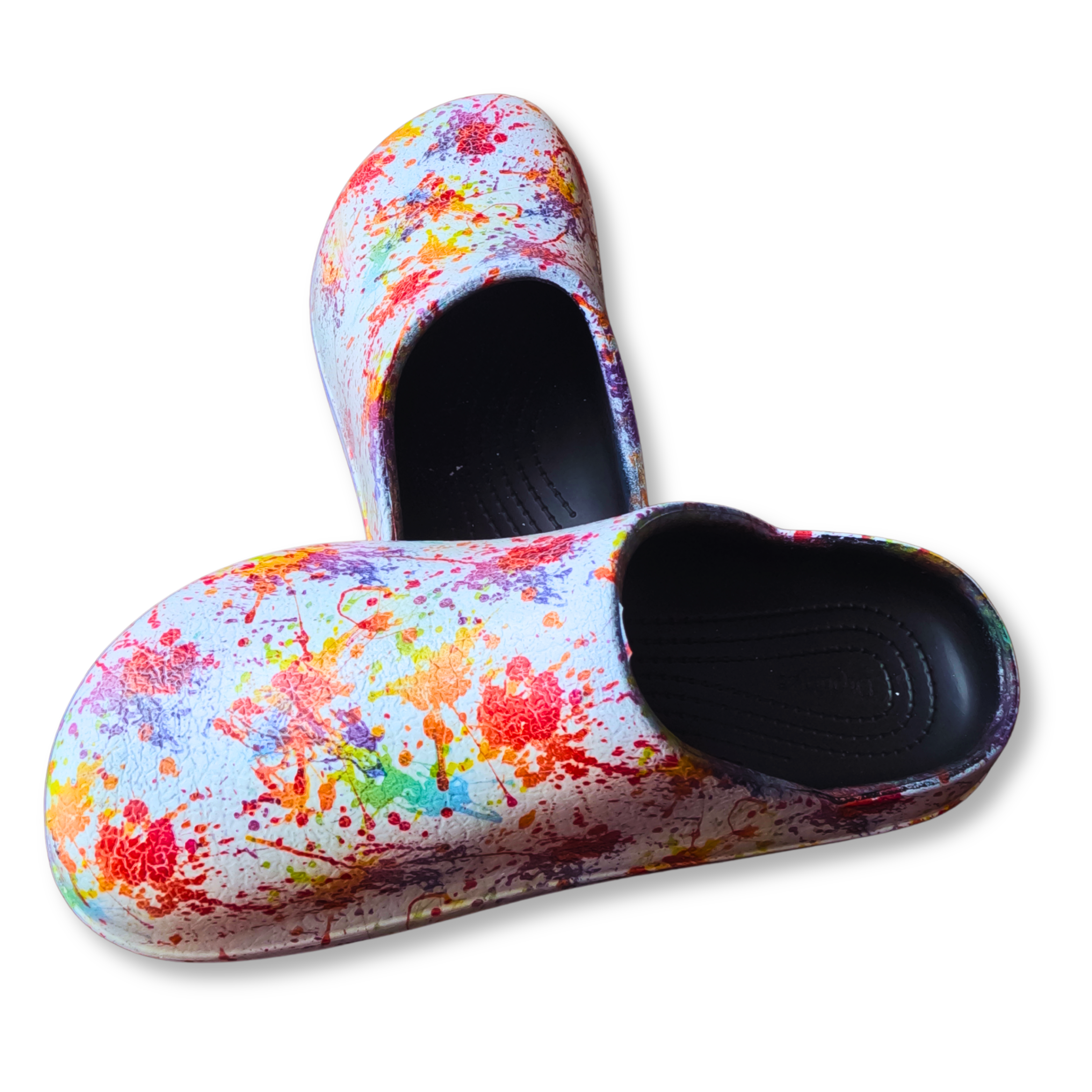 Splash & Dash Clogs β Inspired by Paint Splatter Art