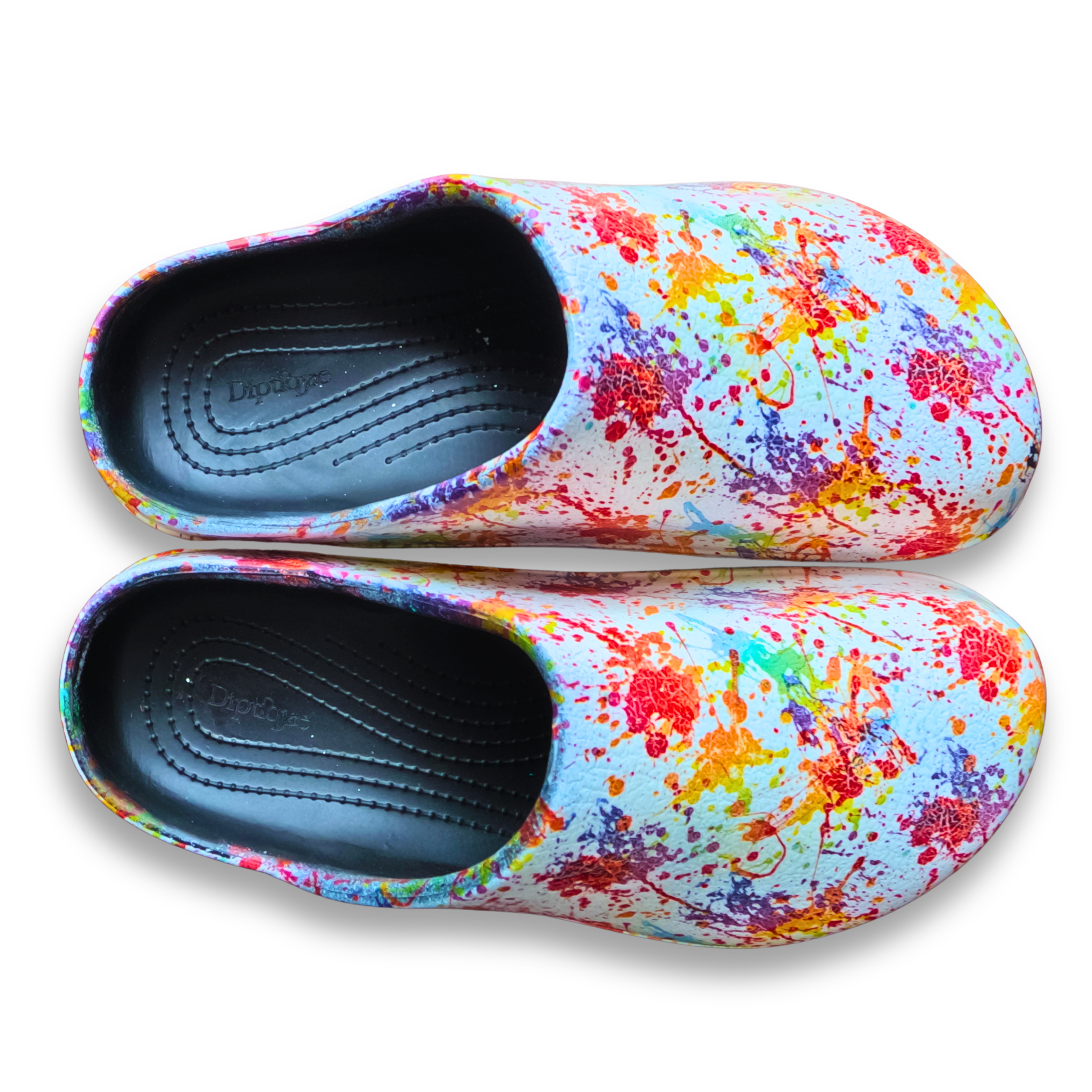 Splash & Dash Clogs β Inspired by Paint Splatter Art